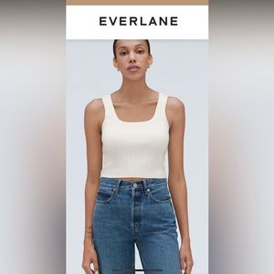 NWT (SET OF 2) Black & Off-White Everlane The Cotton Merino Cami (SOLD OUT)!!!